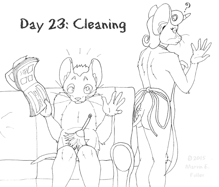 Daily Sketch 23 - Cleaning